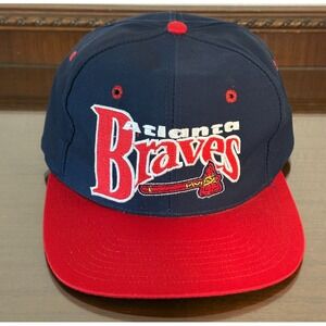 Vintage Atlanta Braves The Game MLB Baseball Hat‎ Tomahawk Fitted Size 7 1/4''